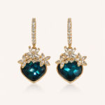 Gold Plated Stone Drop Earrings
