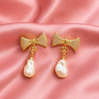 Pearl Bow Drops