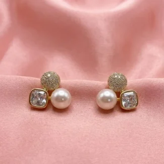 Pearl Triangle Studs